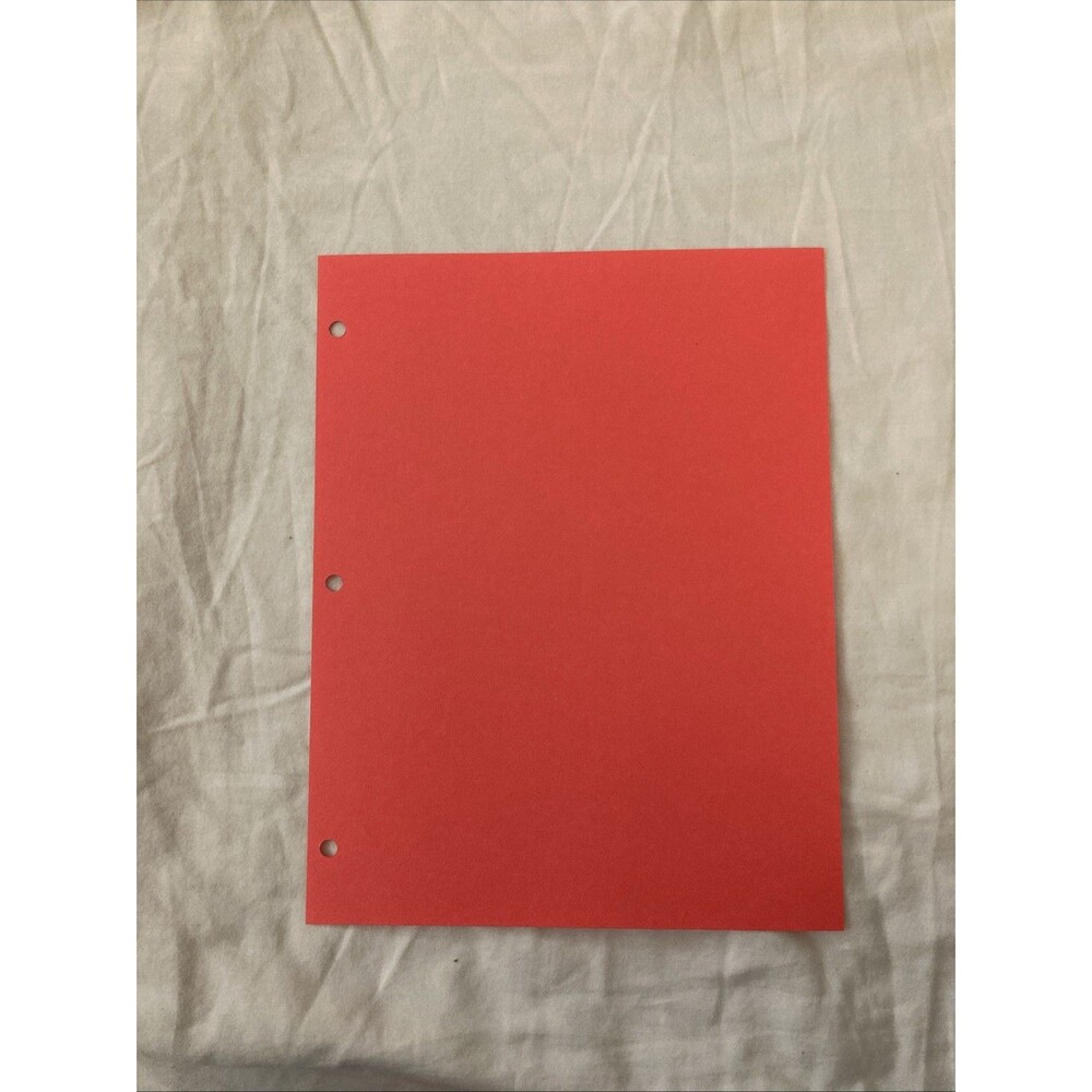 Unbranded 11” x 8.5” Card Stock  | Pink | 1 Sheet Only